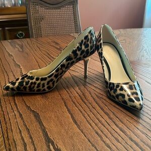 Marc Fisher Patent Leather Leopard Pumps